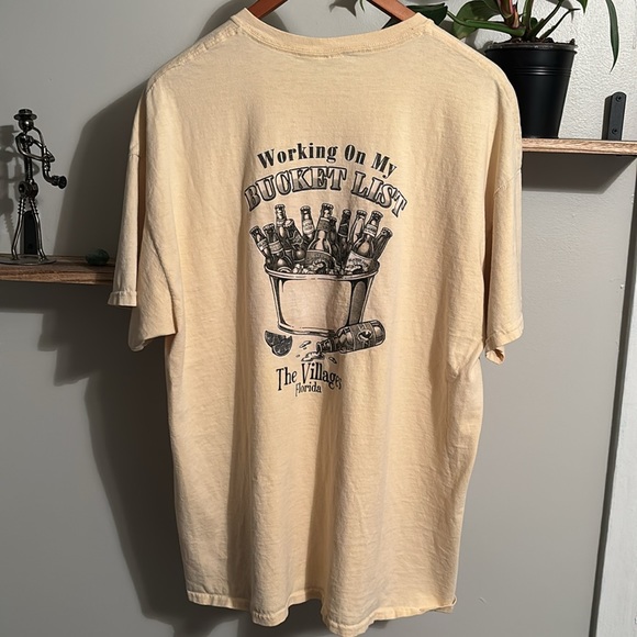 The Villages Florida "Working on my bucket list" Drinking T-Shirt XL - Picture 8 of 8